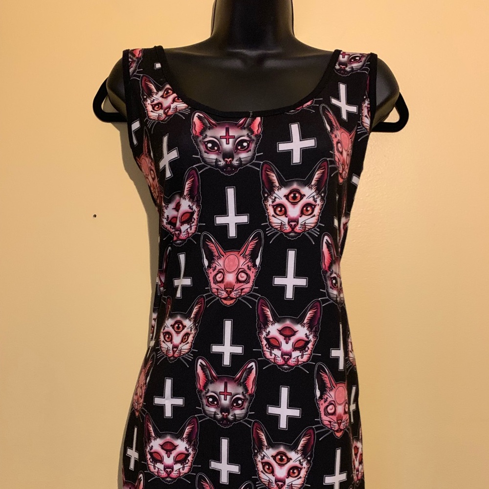 Liquor Brand Satanic Cat Dress